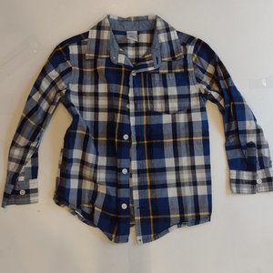 Gymboree Boys Blue Long Sleeve Button Shirt 5t